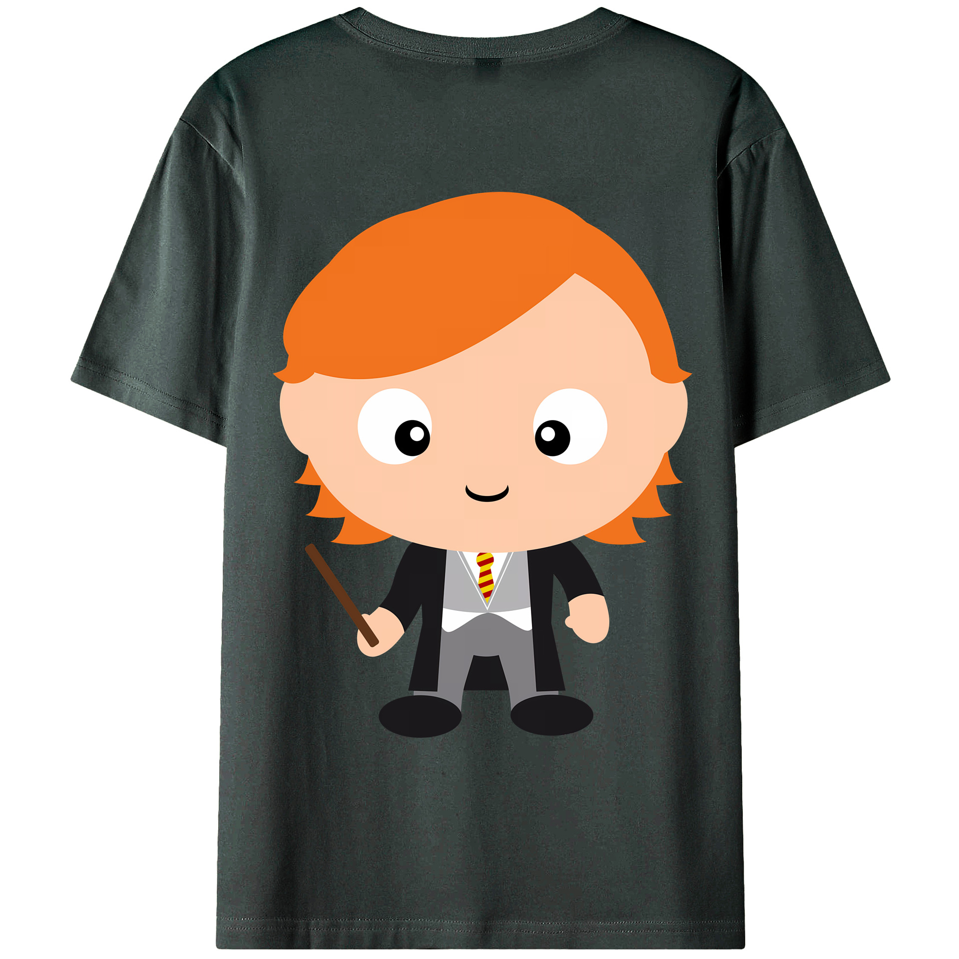 （画像用） Harry Potter ハリー・ポッターシリーズ 綿100％ メンズ半袖Tシャツ（バックプリント） 通気性